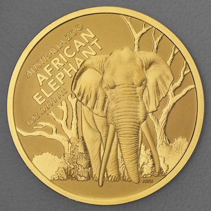Australia Zoo, 1oz Goldmünze, Afrikanischer Elefant, 2022