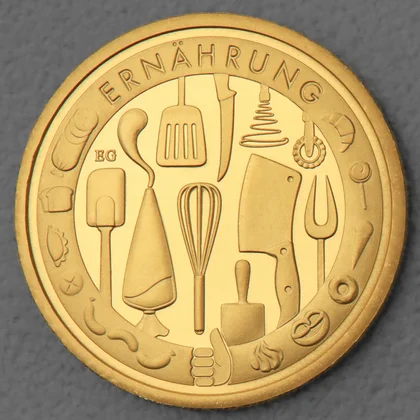 50 Euro Goldmünze "Ernährung" 2023 der Serie "Deutsches Handwerk"