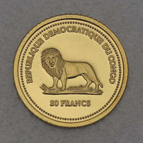 Goldmünze 1/25oz Kongo 2003 20 Francs - Chameleon