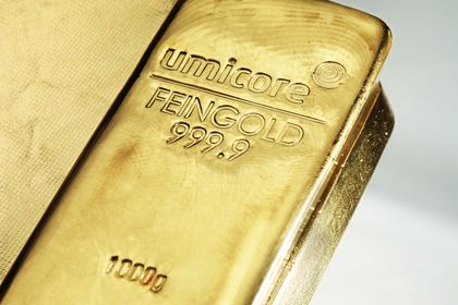 Gegossener Umicore Goldbarren zu 1 Kilogramm