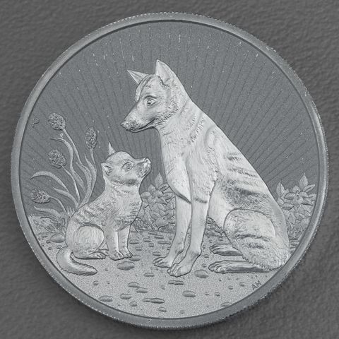 Silbermünze 2oz Australien Next Generation Mother & Baby - 2022 Dingo