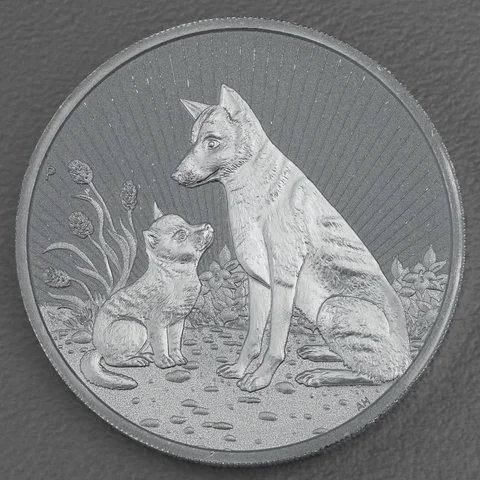 Silbermünze 2oz Australien Next Generation Mother & Baby - 2022 Dingo