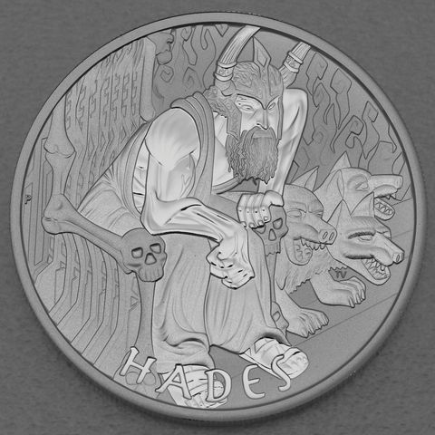 Silbermünze 1oz Tuvalu Gods of Olympus - 2021 Hades