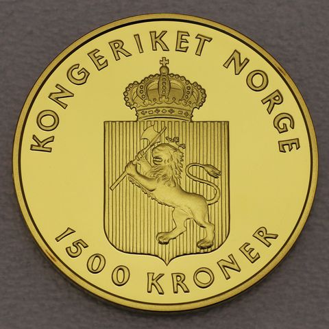 1500 Kronen Goldmünze Norwegen 1993 Edvard Grieg