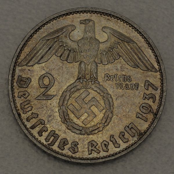 Silbermünze NS-Zeit 2 Reichsmark 1937