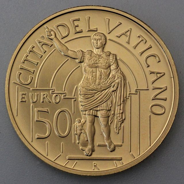 50 Euro Goldmünze Vatikan 2010 Augustus von Primaporta