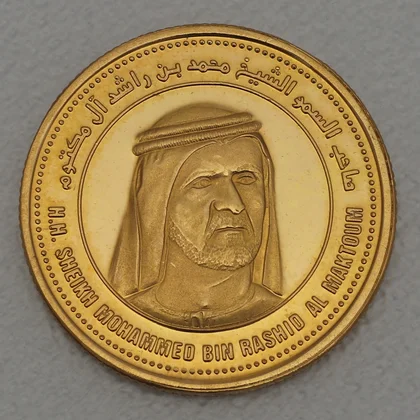 Goldmünze Vereinigte Arabische Emirate - Visions of Dubai - 1/10oz 2007 in 22Karat mit Abbildung Scheich Mohammed Bin Shashid Al Maktoum