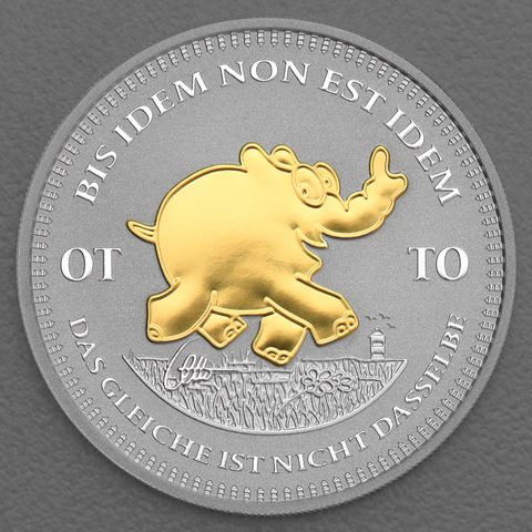 Gilded Ottifantenmünze Ottirand Prägejahr 2023