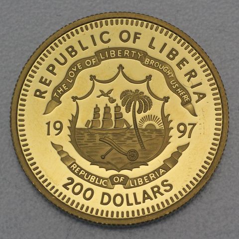 Goldmünze 200 Dollars Liberia 1997 - Year of the Ox