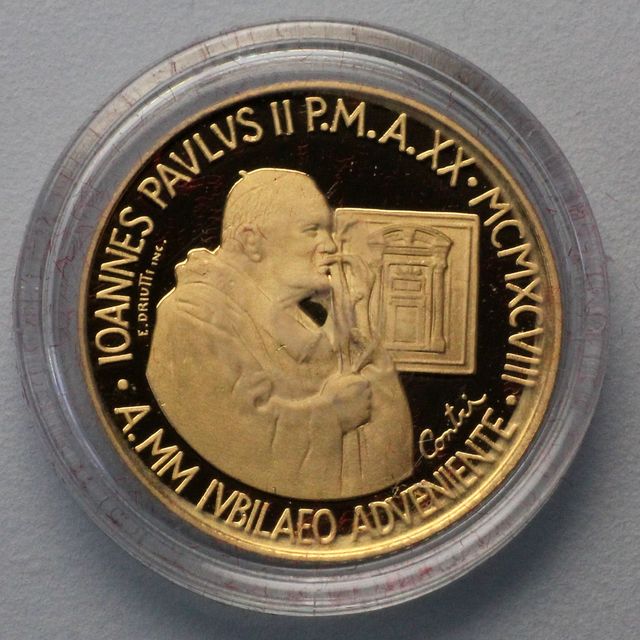 50.000 Lire Goldmünze 1998 Vatikan