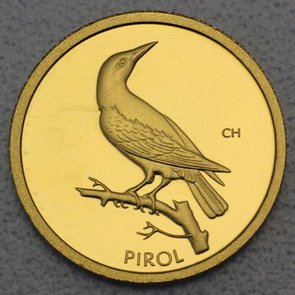 20 Euro Goldmünze "Pirol" 2017 der Serie "Heimische Vögel"