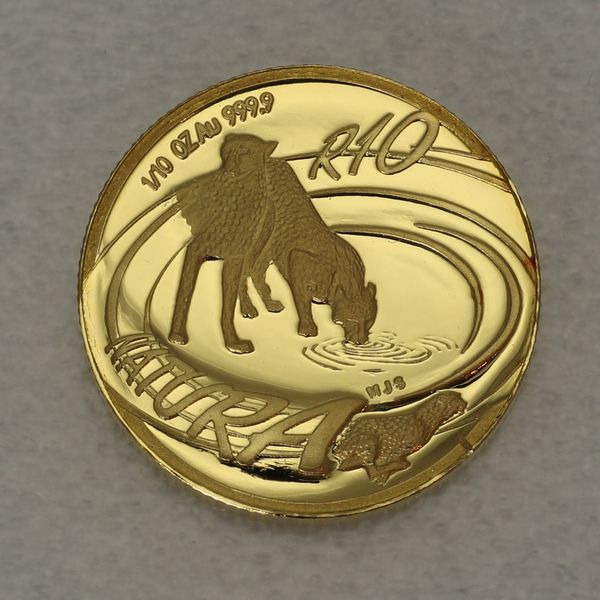 Goldmünze Südafrika Natura Serie Wildcats of Africa 2002 1/10oz Gepard Cheetah