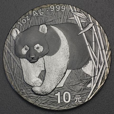 1oz Silbermünze Panda, 2002