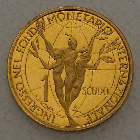 1 Scudo Goldmünze San Marino 1993 - Internationaler Währungsfond