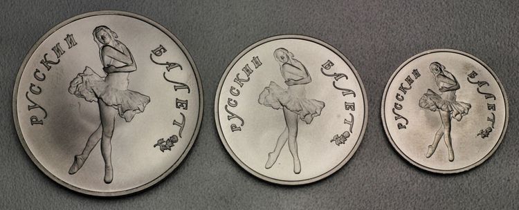 Grössenvergleich Palladiummünzen 1 oz, 1/2 oz und 1/4 oz