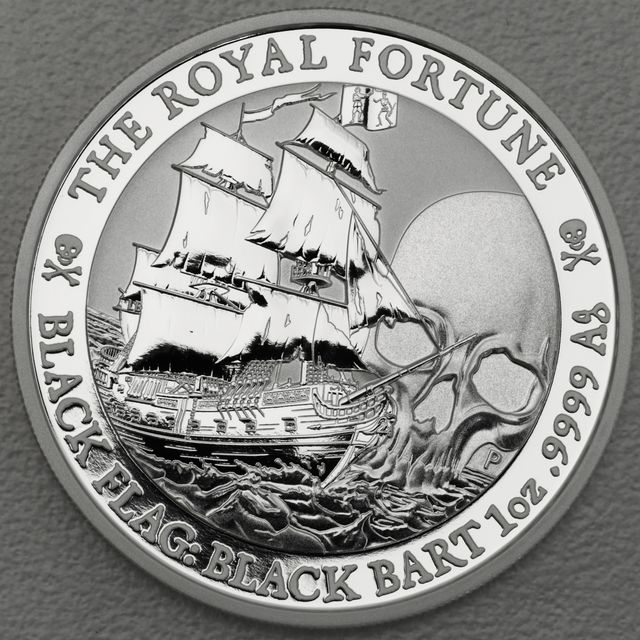 Silbermünze 1oz &quot;Royal Fortune - Black Bart 2020&quot; Black Flag Serie