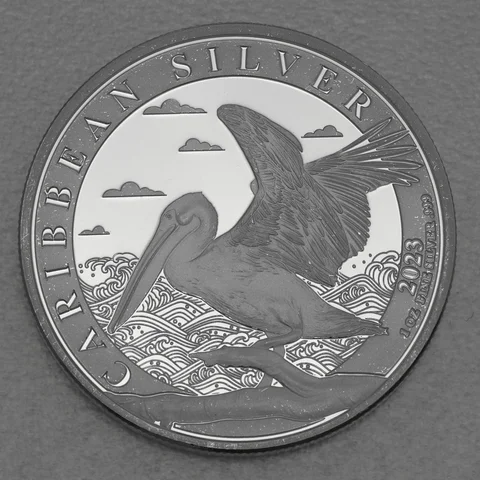 Silbermünze 1oz Barbados Caribbean Silver Pelikan 2023