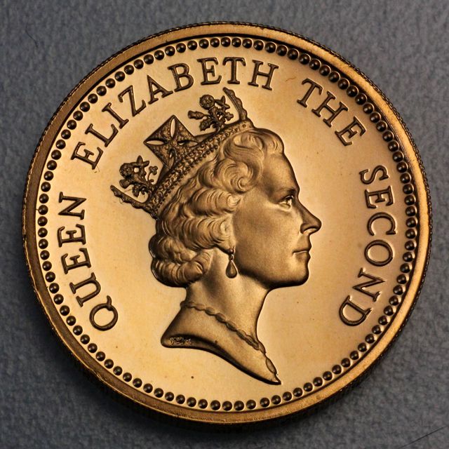 One Pound Goldmünze Falkland Islands 1987