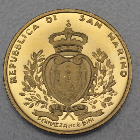 1 Scudo Goldmünze San Marino 1996 - Olympiade Boxkampf