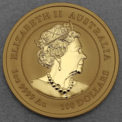 Lunar III, Goldmünzen Kopfseite mit Queen Elizabeth II