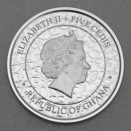 Silbermünze 1oz Ghana African Leopard Wertseite