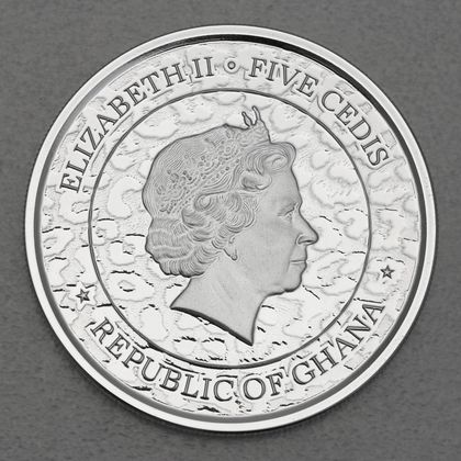 Silbermünze 1oz Ghana African Leopard Wertseite