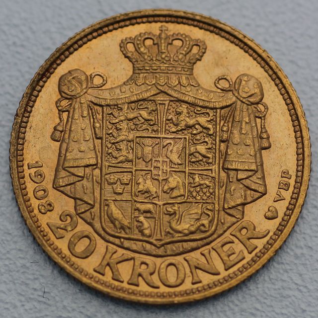 20 Kronen Goldmünze Frederik VIII Dänemark