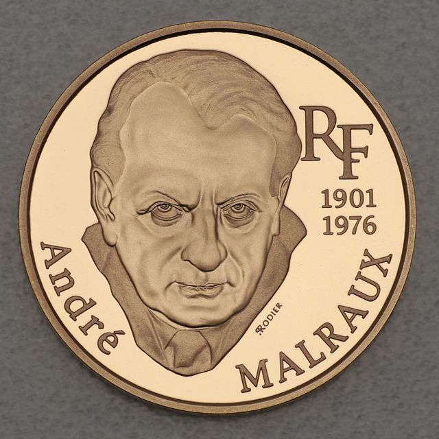 Goldmünze 500 Francs Frankreich 1997 - Andre Malraux