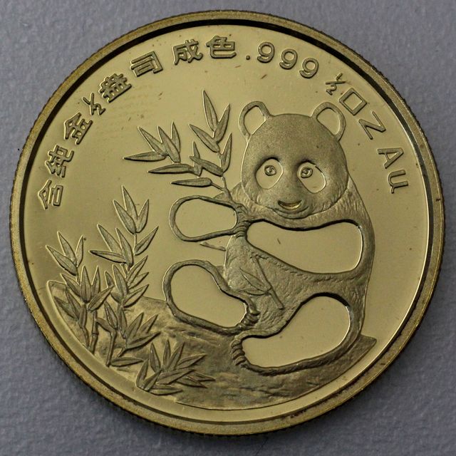 1/2oz Goldmedaille China Panda zur Munich International Coin Fair 1993