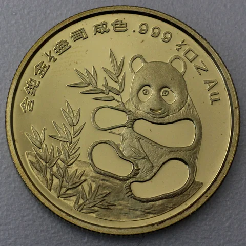 1/2oz Goldmedaille China Panda zur Munich International Coin Fair 1993