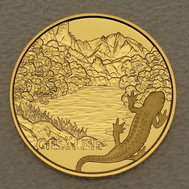 Goldmünze 50 Euro Österreich 2022 - Am wilden Wasser - Naturschatz Alpen