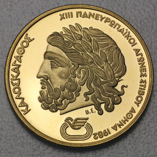 Goldmünze 5000 Drachmen Griechenland 1981 Zeus
