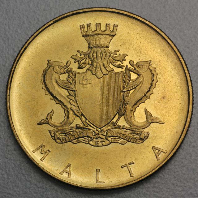 20 Pfund Goldmünze Malta 1972 Merill Vogel