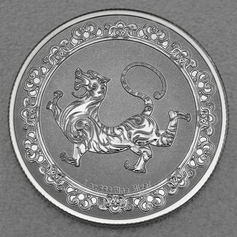 Silbermünze 1oz Niue Celestial Animals 2019 - White Tiger