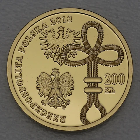 Goldmünze 200 Zloty Polen 2018 - 100. Jahrestag des Posener Aufstands