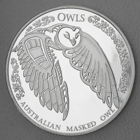 Silbermünze 1oz Tokelau 2022 - Masked Owl / Maskeneule