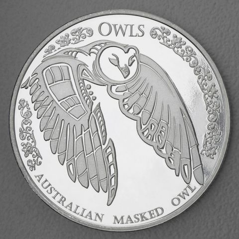 Silbermünze 1oz Tokelau 2022 - Masked Owl / Maskeneule