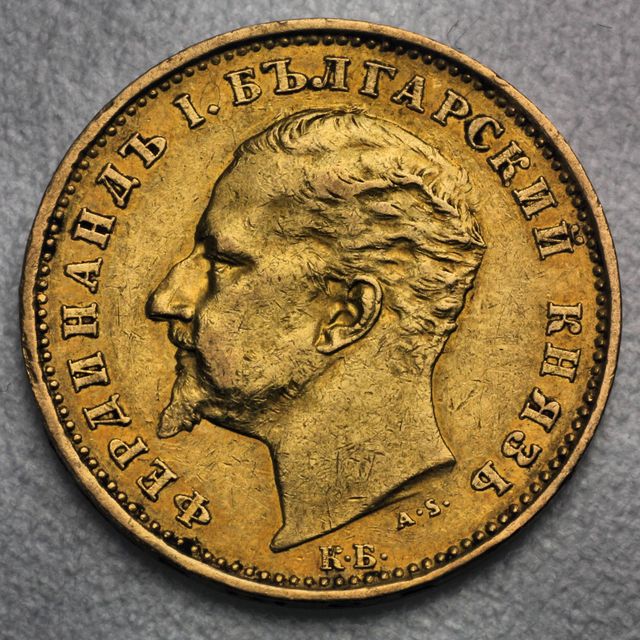 20 LEVA Goldmünze Bulgarien 1894