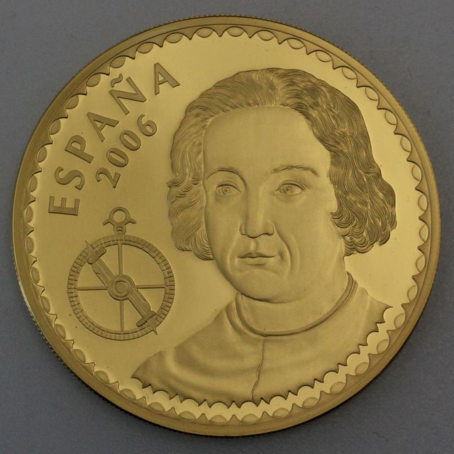 400 Euro Goldmünze Spanien 2006 - 500 Todestag Christoph Columbus