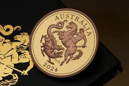 Goldmünze Sovereign (PP/rosévergoldet)