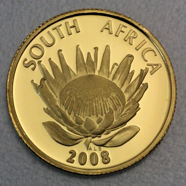 1/10oz Gold 5 Rand 2008 Goldmünze Südafrika