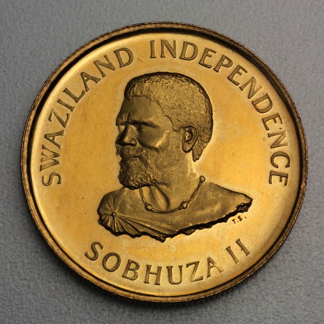 One Lilangeni Goldmünze 1oz 1968 Swaziland Independence Sobhuza II