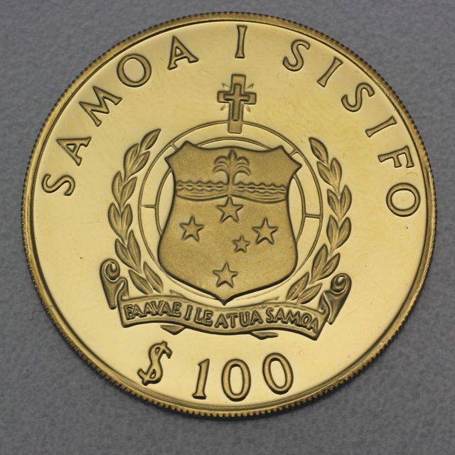 Goldmünze 100 Tala Samoa 1981 - Hochzeit Prinz Charles und Diana