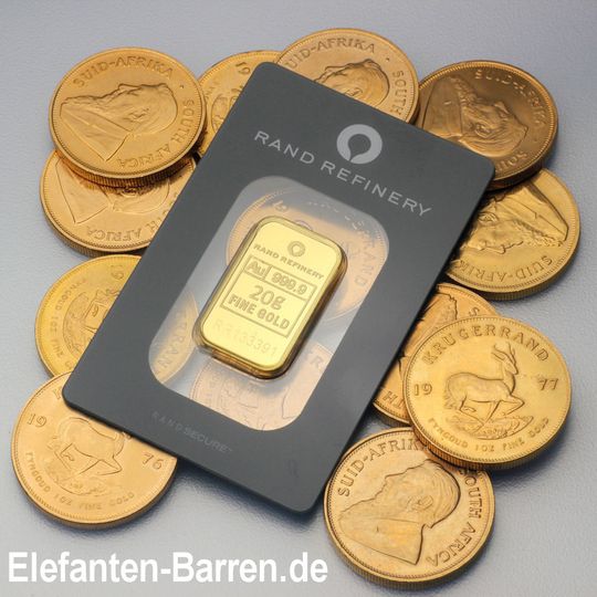 20g Goldbarren des Krügerrand Herstellers