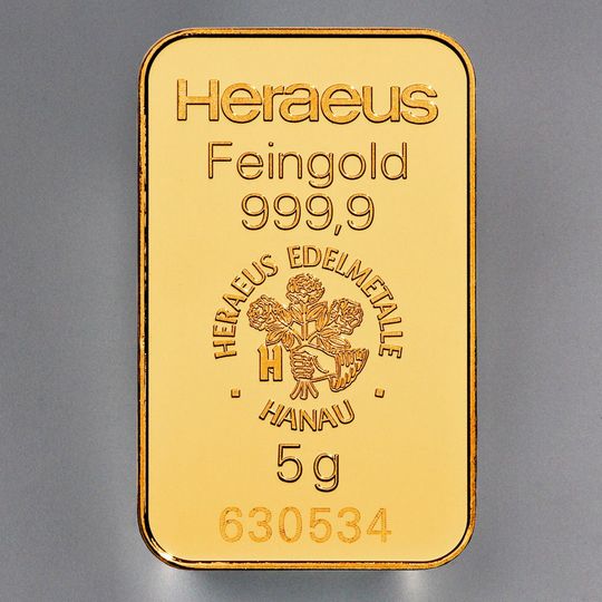 Heraeus Goldbarren