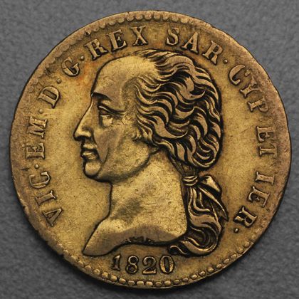 20 Lire Goldmünze Italien, Vittorio Emanuele 