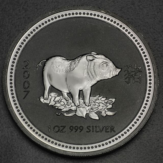 Silber Lunar Serie Australien 2007 Schwein