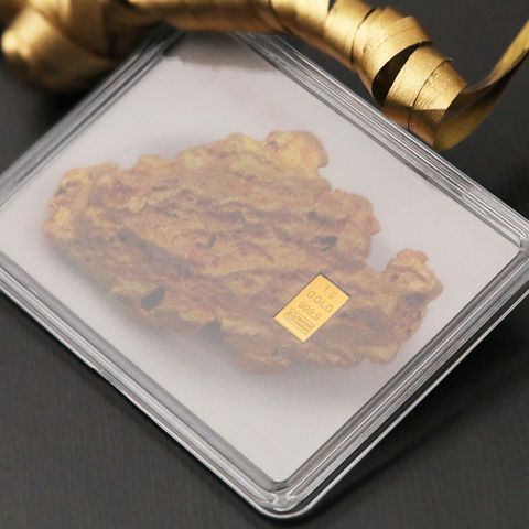 CombiBar-Geschenkbarren "Goldnugget" mit Flip-Motiv