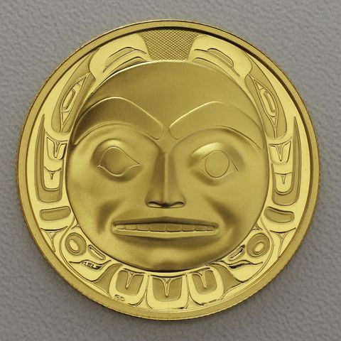 Goldmünze 200 Dollar Kanada 1997 - Raven bringing Light to the world