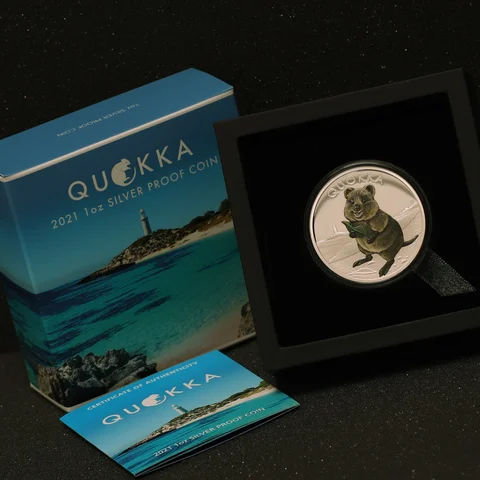 Silbermünze 1oz Australian Quokka 2021 Etui